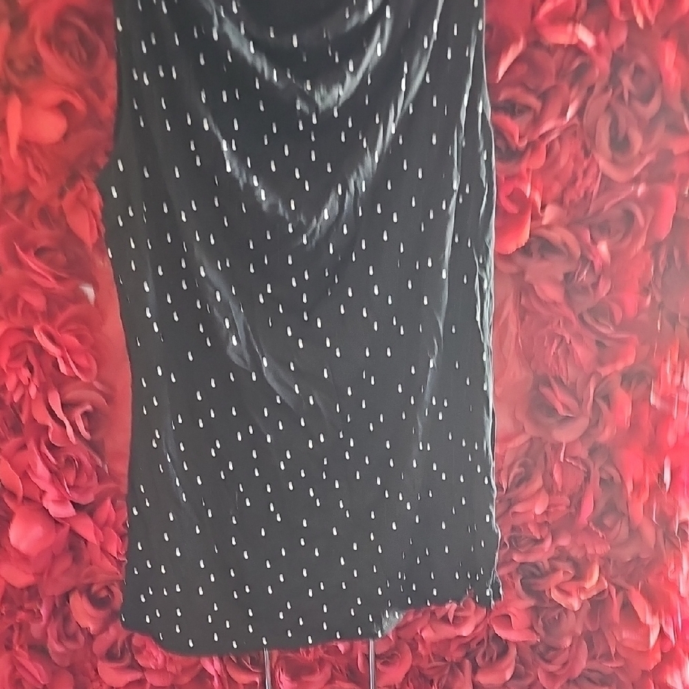Old Navy Womens Black and White Polka Dot StylishTank Top Size Large